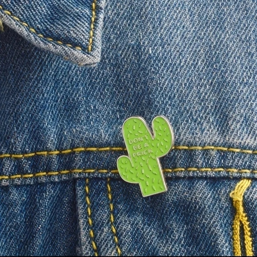 Funny cactus pin